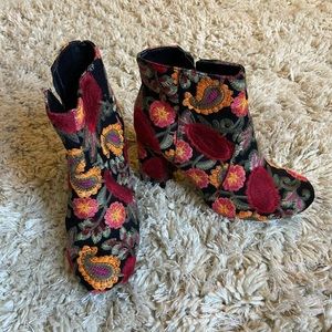 Mia floral booties